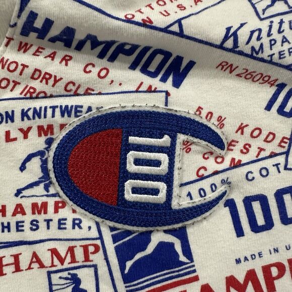 Champion T-Shirt Men's Medium 100th Anniversary Logo Spellout Crewneck - Picture 4 of 8